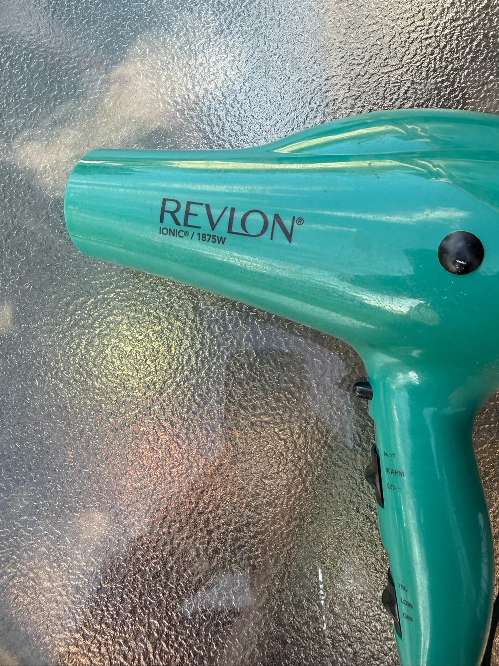 Revlon Teal Hair Dryer with Black Accents